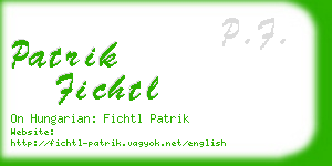 patrik fichtl business card